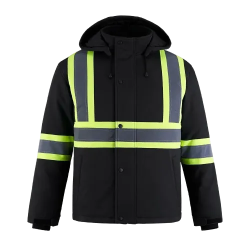 L01310 Reflective Safety Jacket Embroidery Canada
